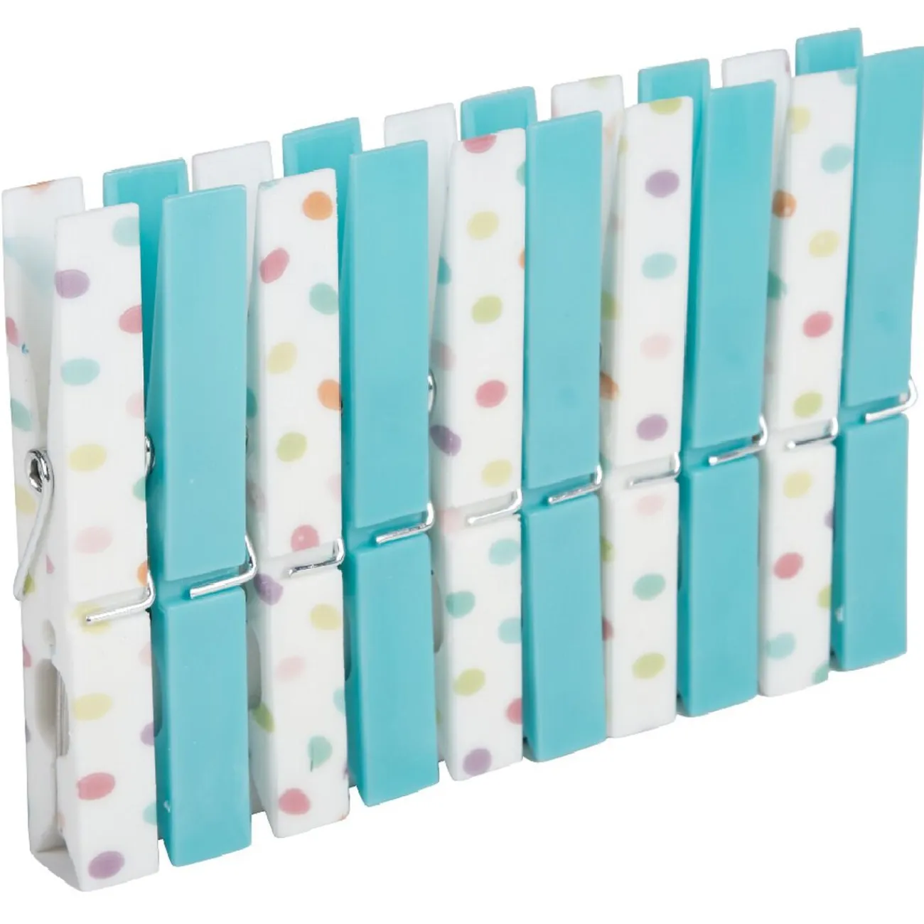 Gifi Entretien Du Linge|Pince à linge motif pois multicolore x10