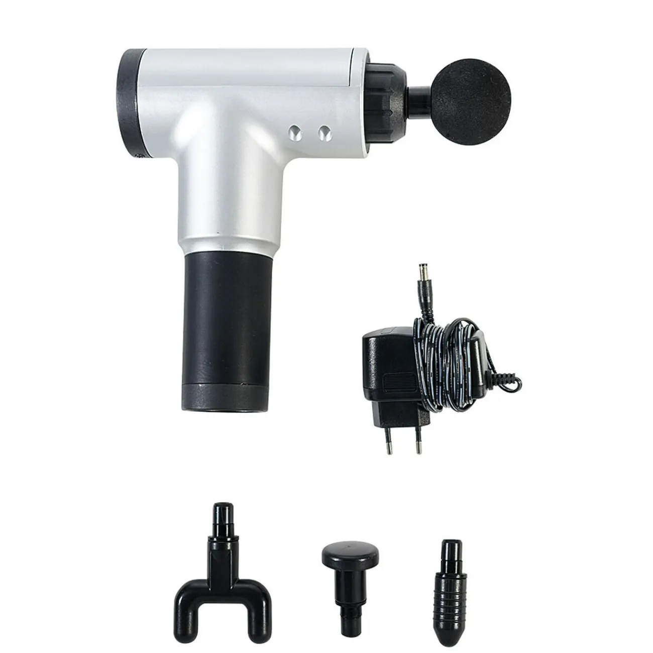 Gifi Bien-Être^Pistolet de massage par vibration Homday Care sans fil blanc et noir