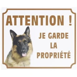Gifi Colle Et Adhésif^Plaque signalétique "Attention chien, je garde la propriété" - 24x20cm