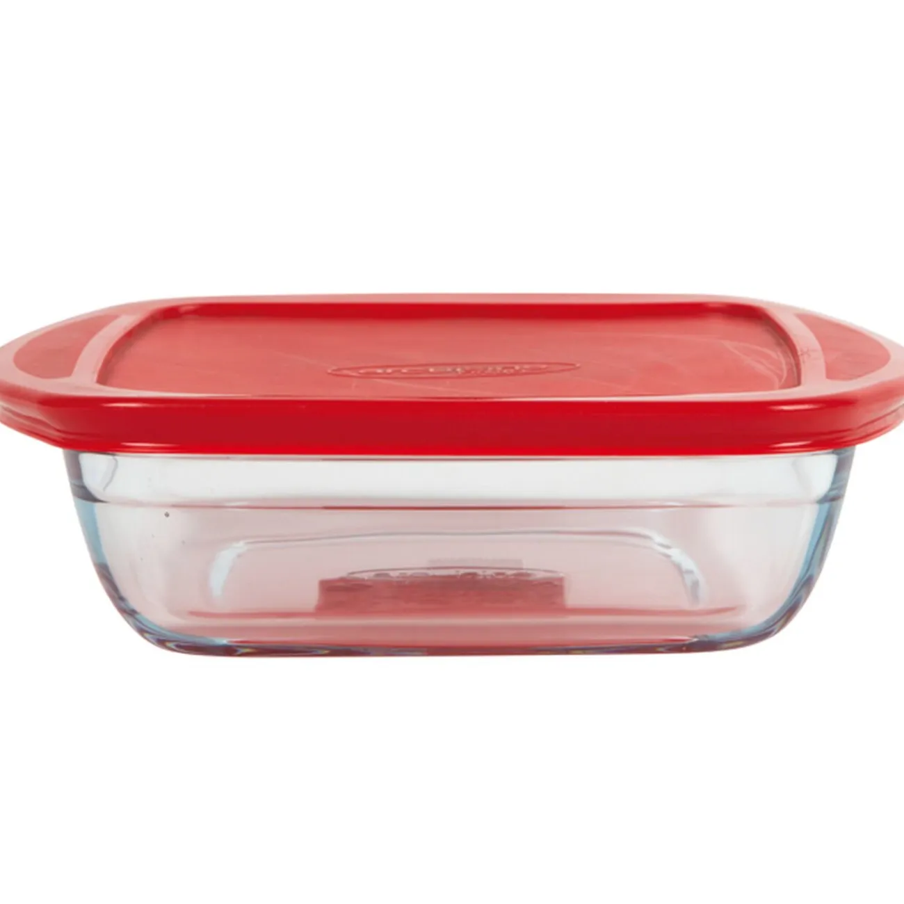 New Gifi Plat de cuisson carré en verre avec couvercle en plastique 1 L
