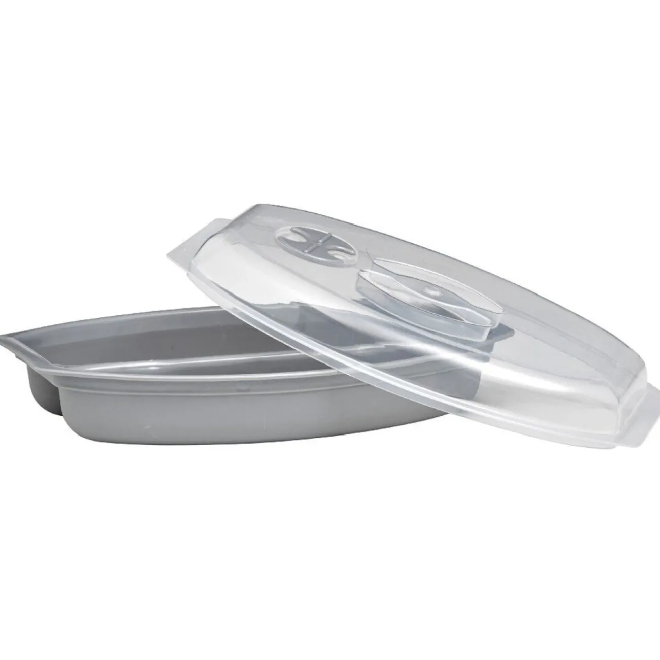 Discount Gifi Plat de cuisson 2 compartiments spécial micro-ondes