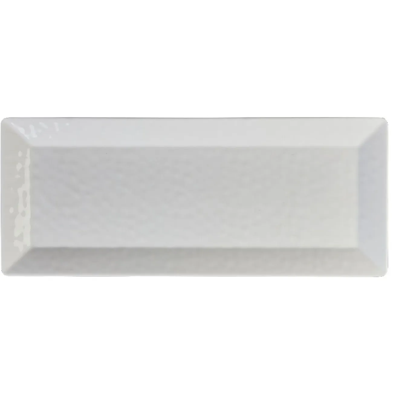 Sale Gifi Plateau de service rectangulaire martelé blanc
