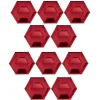 Sale Gifi Plateau hexagonal carton rouge métallisé Ø26cm x10