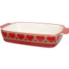 New Gifi Plat à four design coeur rouge
