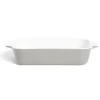 New Gifi Plat à four en grès blanc et gris foncé 31x17xH6,2cm