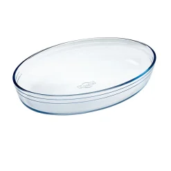New Gifi Plat à four ovale en verre extra résistant