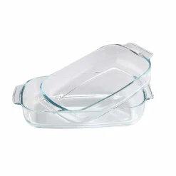 Hot Gifi Plat à four rectangulaire en verre x 2