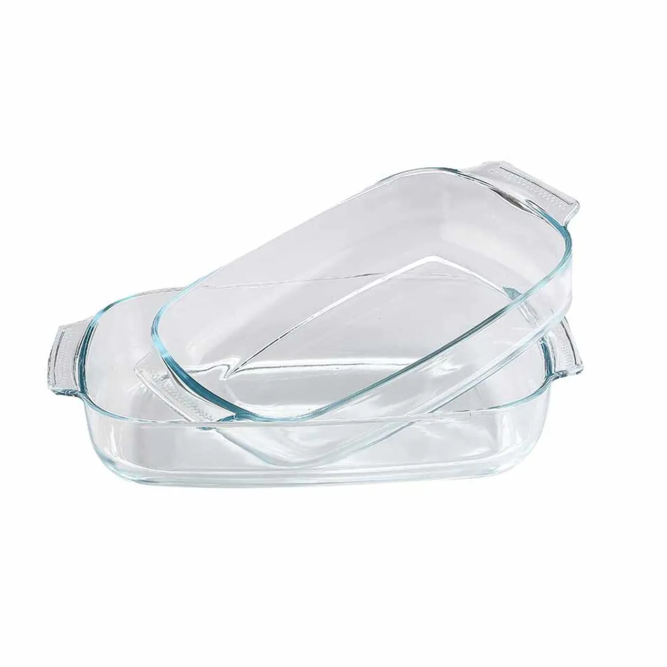 Hot Gifi Plat à four rectangulaire en verre x 2