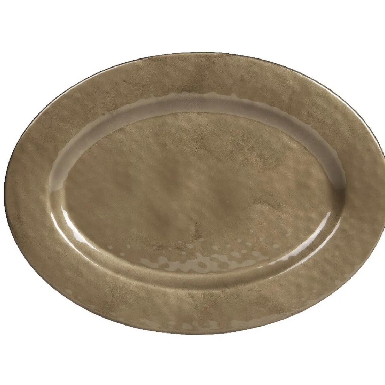 Sale Gifi Plat ovale doré noir martelé