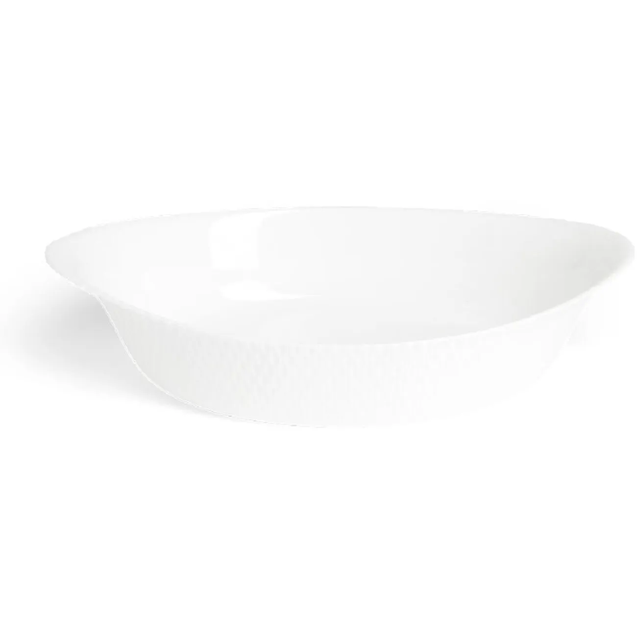 Sale Gifi Plat ovale 29x17cm Luminarc blanc avec motifs
