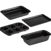 Hot Gifi Plat à pâtisserie acier noir x4