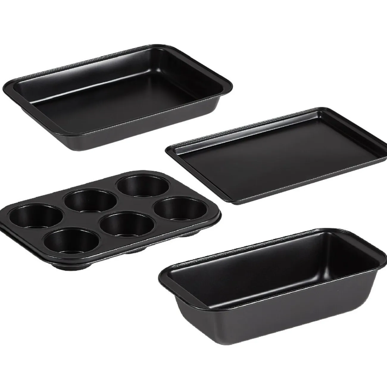Hot Gifi Plat à pâtisserie acier noir x4