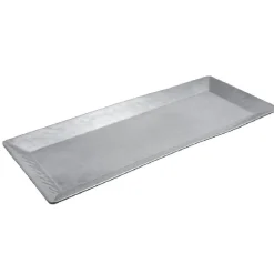 New Gifi Plat rectangulaire argenté noir martelé