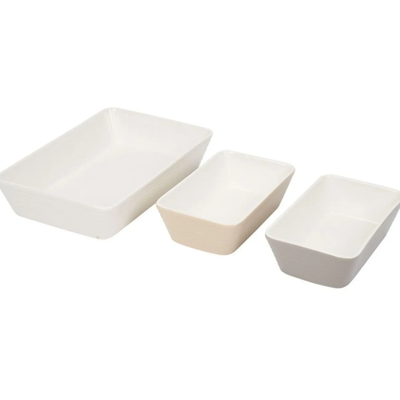 New Gifi Plat rectangulaire cuisson four x3 céramique blanc