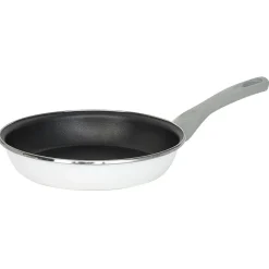 New Gifi Poêle anti adhérente acier émaillé noir et blanc Ø24cm