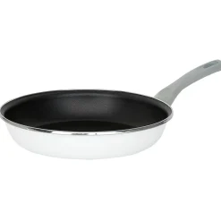 New Gifi Poêle anti adhérente acier émaillé noir et blanc Ø28cm