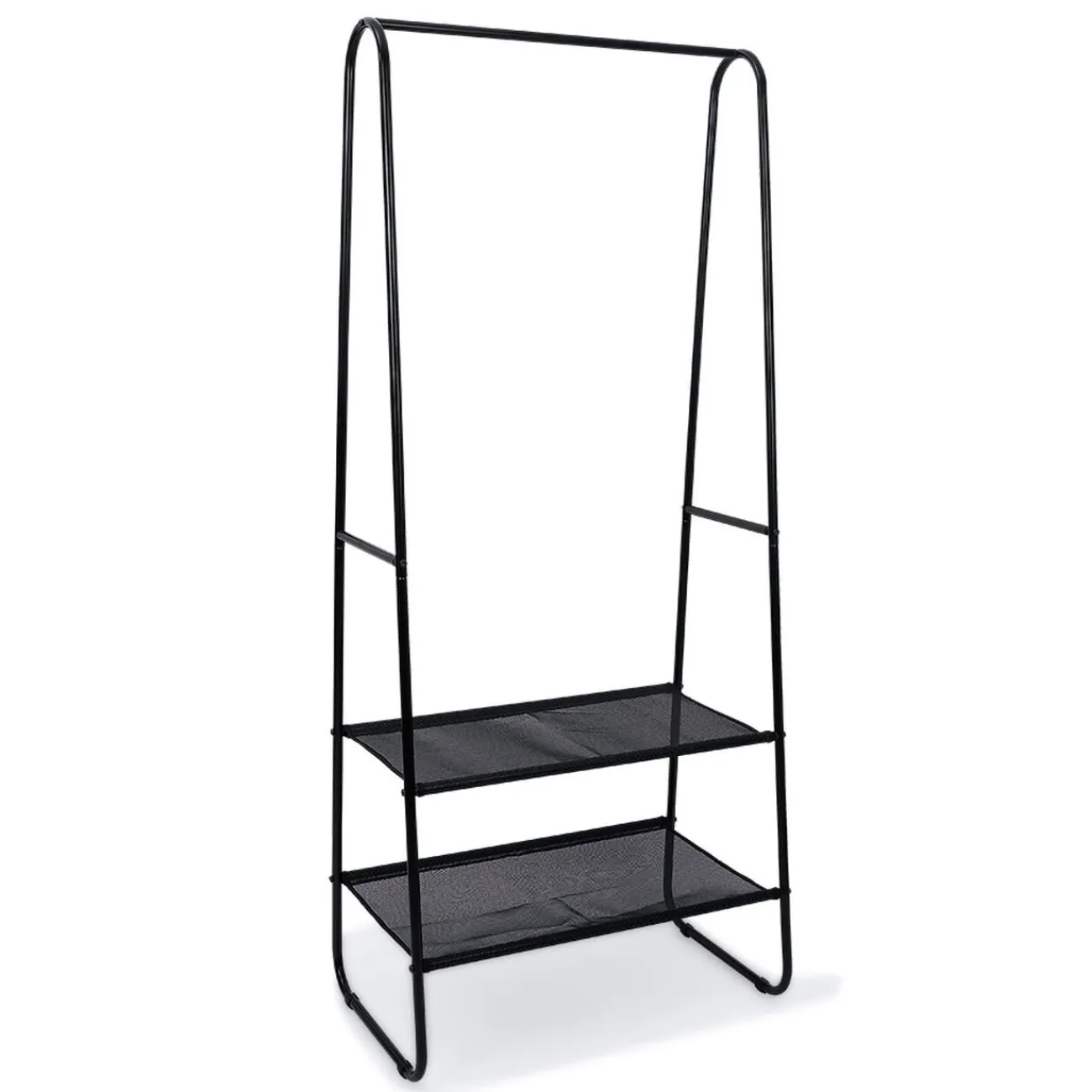 Gifi Rangement|Portant avec tablettes métal pvc noir