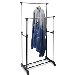 Gifi Rangement|Portant double en métal L80xl42xH95/165 cm