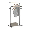 Gifi Rangement|Portant double métal noir L70xl50xH50cm