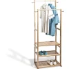 Gifi Rangement|Portant vêtements double bambou