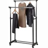 Gifi Rangement|Portant vêtements double noir