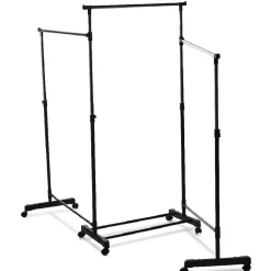 Gifi Rangement|Portant vêtements triple à roulettes