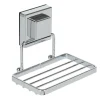 Gifi Aménagement Salle De Bain^Porte savon blanc à ventouse gris