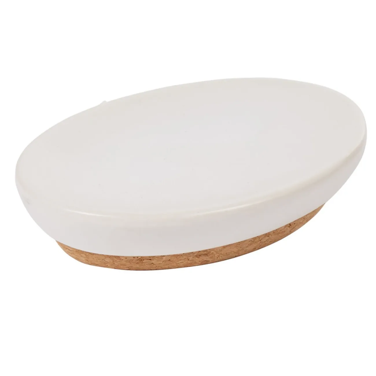 Gifi Aménagement Salle De Bain^Porte savon céramique blanc avec fond liège