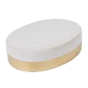 Gifi Aménagement Salle De Bain^Porte savon céramique blanc cuivre
