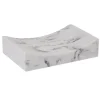 Gifi Aménagement Salle De Bain^Porte savon céramique blanc effet marbre