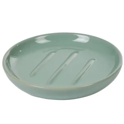 Gifi Aménagement Salle De Bain^Porte savon céramique vert d'eau