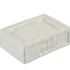 Gifi Aménagement Salle De Bain^Porte savon écru avec inscription pure soap