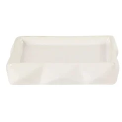 Gifi Aménagement Salle De Bain^Porte savon design blanc froissé