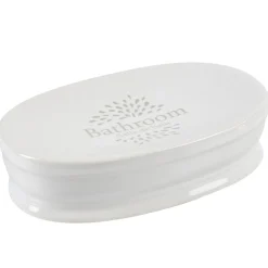 Gifi Aménagement Salle De Bain^Porte savon design fleur avec inscription bathroom