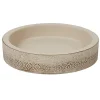 Gifi Aménagement Salle De Bain^Porte savon rond ciment gravé beige