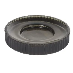 Gifi Aménagement Salle De Bain^Porte-savon rond verre noir