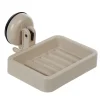 Gifi Aménagement Salle De Bain^Porte savon à ventouse gris