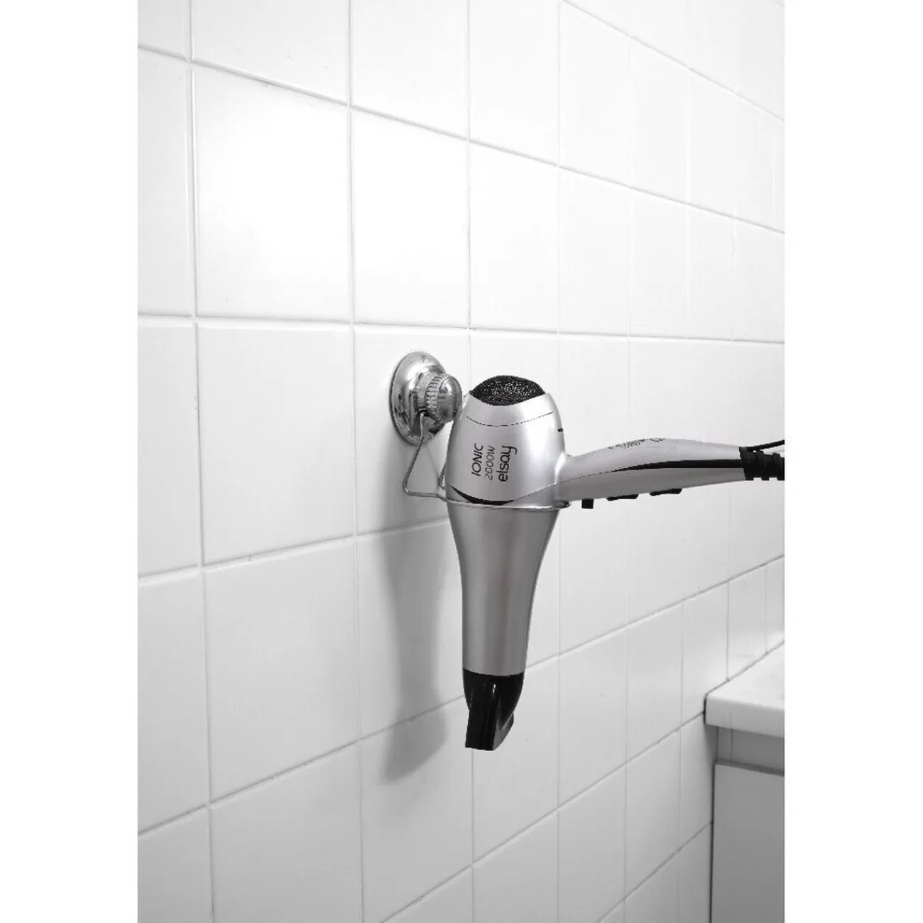 Gifi Aménagement Salle De Bain^Porte sèche cheveux avec ventouse