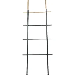 Gifi Aménagement Salle De Bain^Porte-serviette échelle gris anthracite naturel