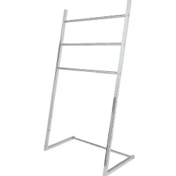 Gifi Aménagement Salle De Bain^Porte serviettes en métal gris blanc