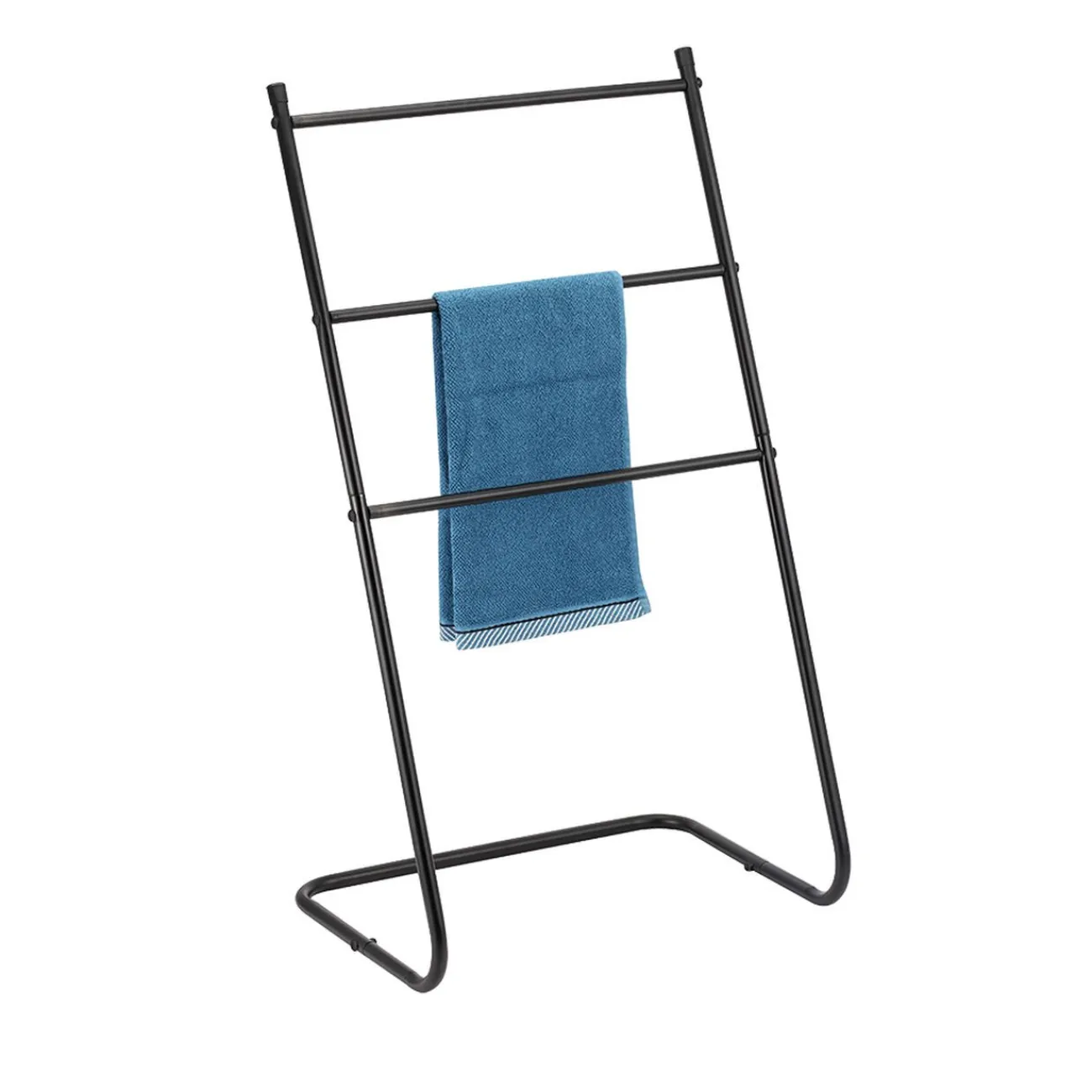 Gifi Equipement Douche^Porte serviette sur pied en métal noir