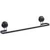 Gifi Aménagement Salle De Bain^Porte serviette à ventouses métal noir L.60 cm