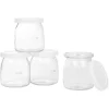 Online Gifi Pot de yaourt en verre blanc transparent x4