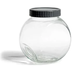 Discount Gifi Pot en verre transparent avec couvercle plastique - 16x11,5xH.16cm