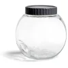 Outlet Gifi Pot en verre transparent avec couvercle plastique - 17,5x12,5xH.17cm