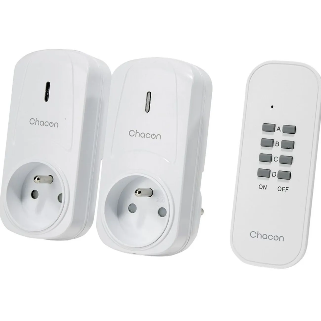 Gifi Accessoires Électriques^Prise télécommandée 2000W x2 blanc