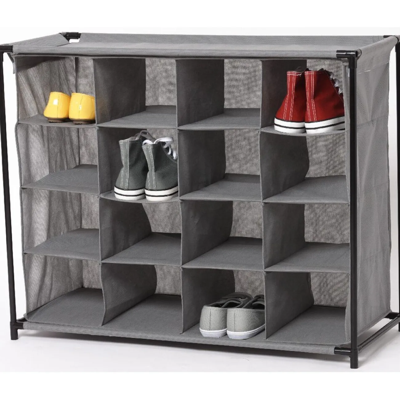 Gifi Rangement|Range chaussures 16 paires gris