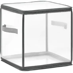 Gifi Entretien Du Linge|Rangement cube transparent ZIP