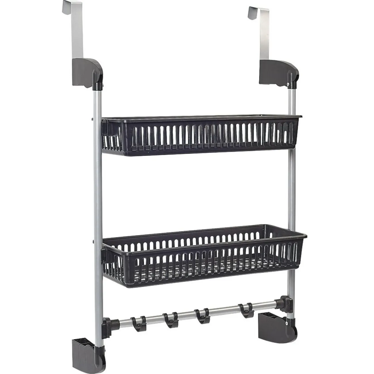 Gifi Rangement|Rangement de porte 2 niveaux à suspendre gris et noir