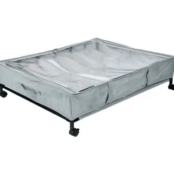 Gifi Rangement|Rangement dessous de lit 12 compartiments souple à roulettes 76x60xH20cm